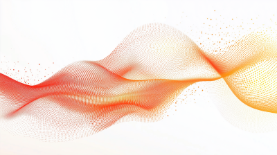 Futuristic Orange Particles Wave