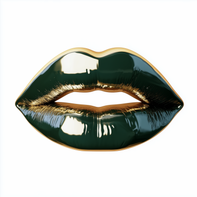 Dark Green and Gold Lip Products