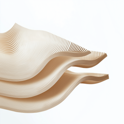 Beige Corrugated Paper Layers