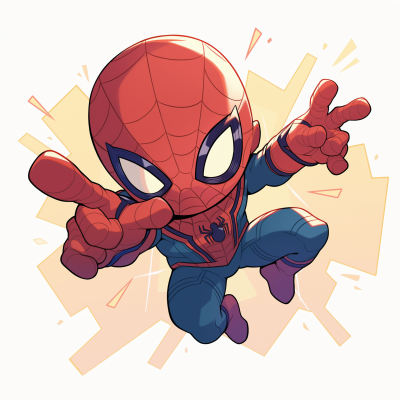 Chibi Spiderman in Action