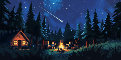 Campfire Chat in Minecraft