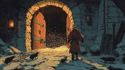 Swarm of Rats in an Ancient Fortress
