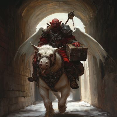 Hobgoblin Warrior on Hippogriff