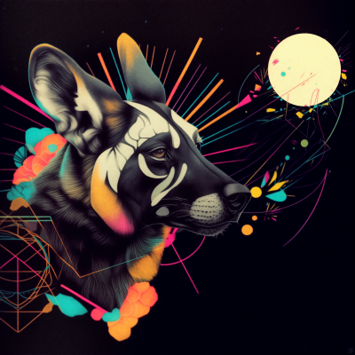Realistic African Painted Wild Dog Portrait