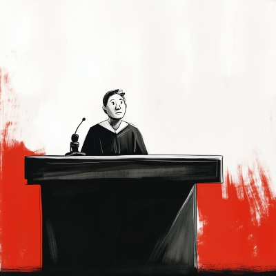 Young Judge Illustration