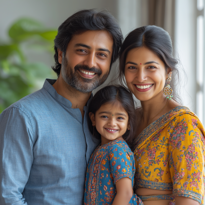 Happy Indian Family Portrait