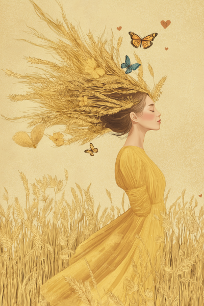 Whimsical Woman Illustration