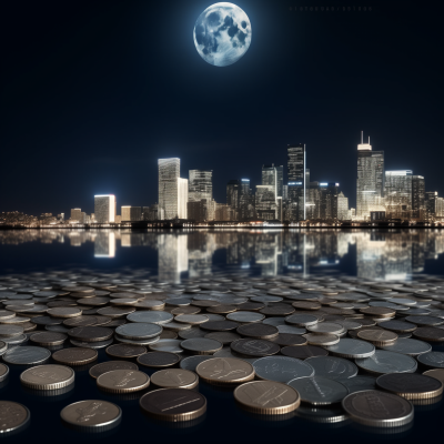 Coins and City Skyline