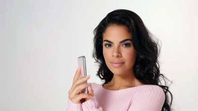 Confident Woman with Smartphone