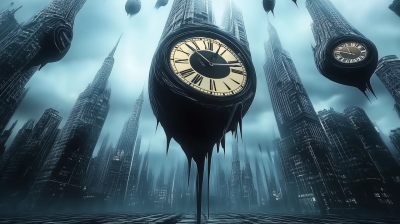 Melting Clock Faces in the Sky