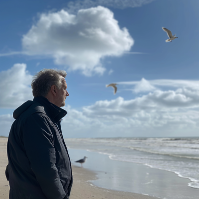 Man at the North Sea