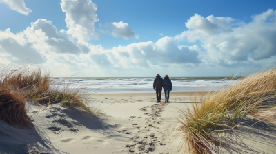 Beach Walk at the North Sea