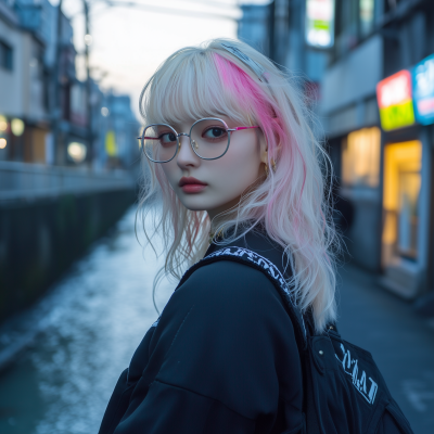 Haifu Girl at Sunset