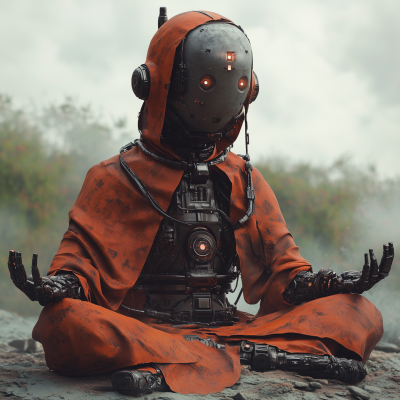 Meditating Monk Robot