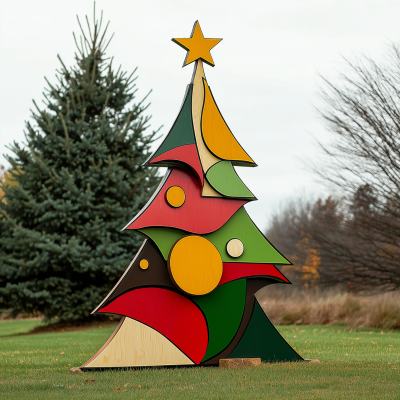 Luxurious Wooden Christmas Lawn Decor