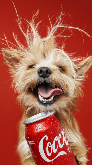 Cute Coca Cola Dog