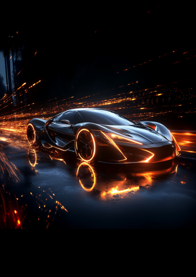 Neon Glow Supercar