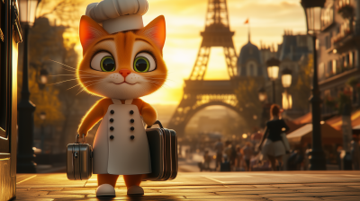 Charismatic Cat Chef in Paris