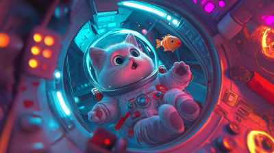Chubby Cat Astronaut
