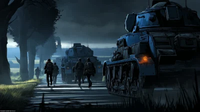 WWII French Military Convoy