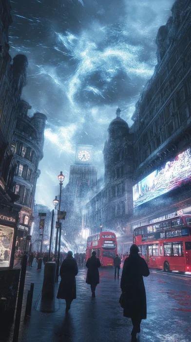 Piccadilly Circus Solar Blackout