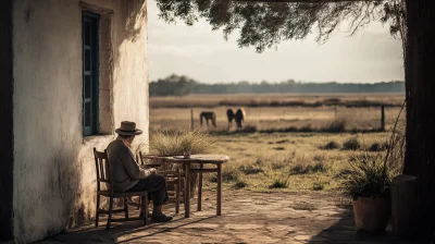 Gaucho Enjoying Mate