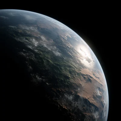 Terraformed Mars in Space
