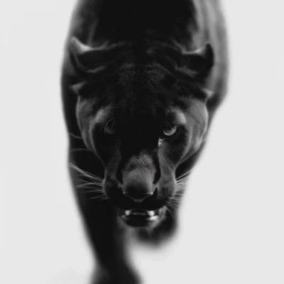 Vintage Black Leopard Portrait