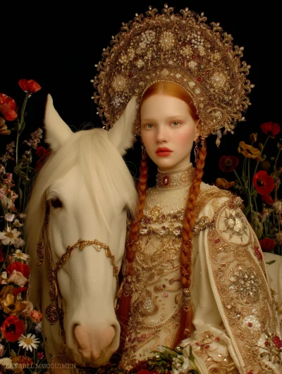 Medieval Beauty on Horse