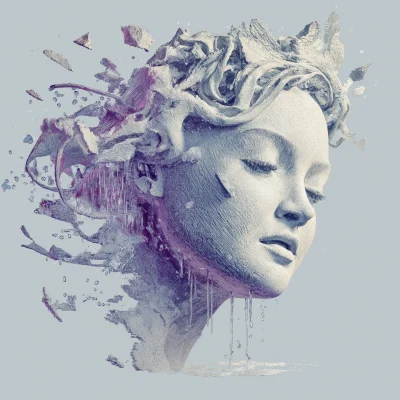 Abstract Water Woman Sculpture