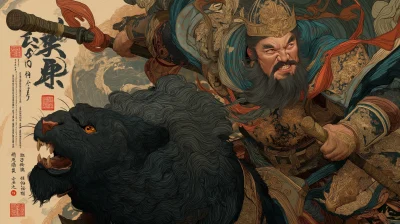 Zhao Gongming Riding a Tiger