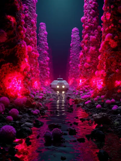 Submersible on Coral