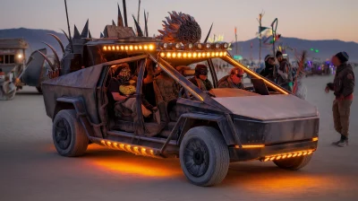 Modified CyberTruck for Burning Man