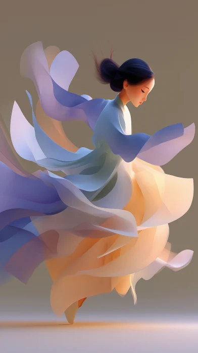 Chinese Dancer in Motion