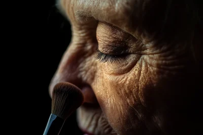 Golden Light on Elderly Woman