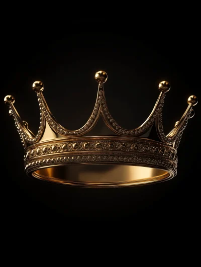 Golden Crown on Black