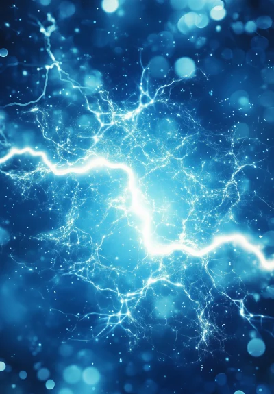 Vibrant Blue Electric Background