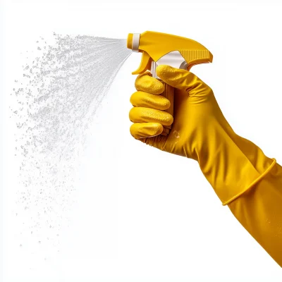 Spray in Hand with Glove