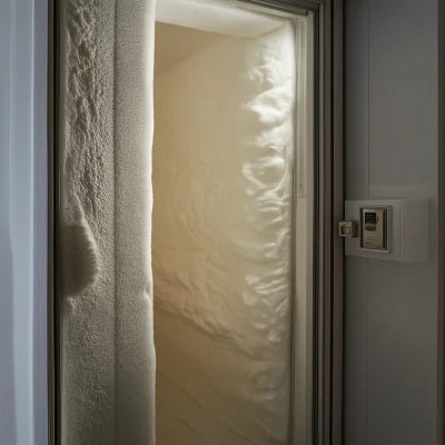 Close-up of PUF Foam Insulation