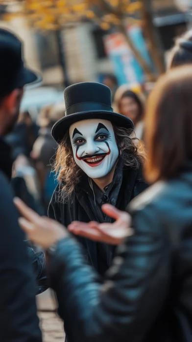 Happy Mime Artist