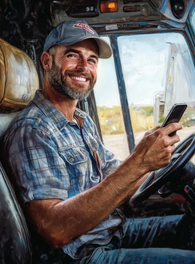 Cheerful Truck Driver
