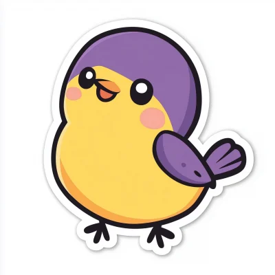 Kawaii Bird Sticker