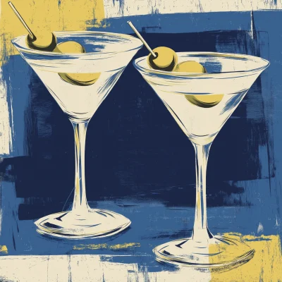 Retro Martini Poster