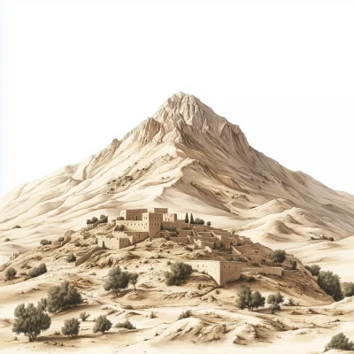 Realistic Biblical Illustration of Mount Carmel