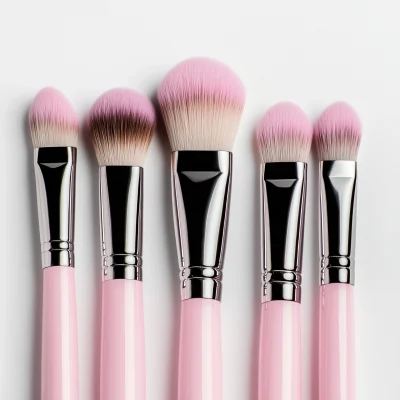 Light Pink Makeup Brushes