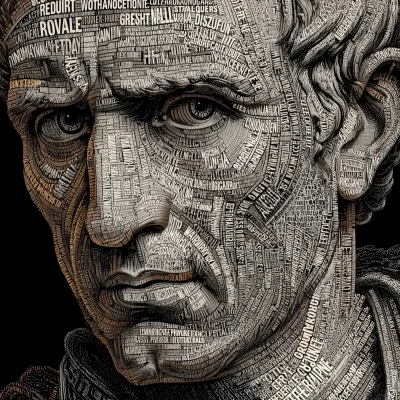 Portrait of Julius Caesar Word Cloud