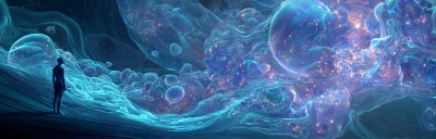 Translucent Cosmic Figure