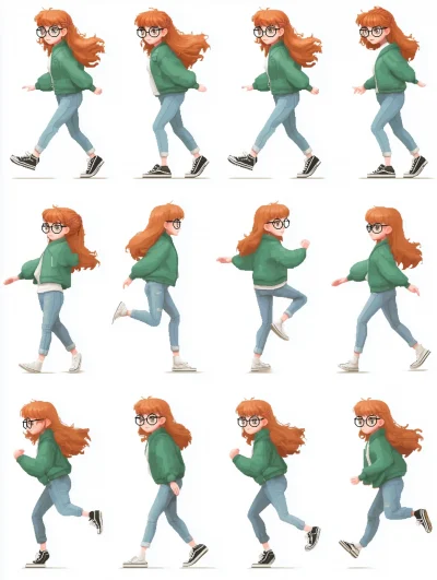 Pixelated Heroine in Action