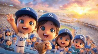 Joyful Dodgers Fans