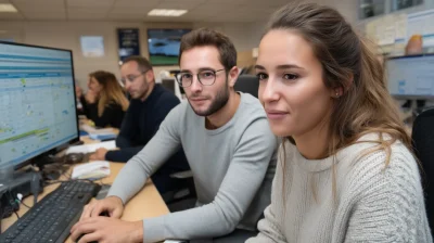 Students in Office Setting